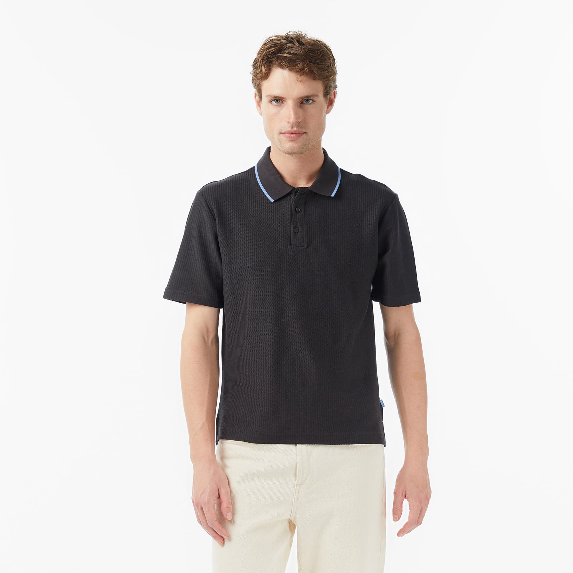  Scotch&Soda Structured Relaxed Fit Erkek Gri Polo