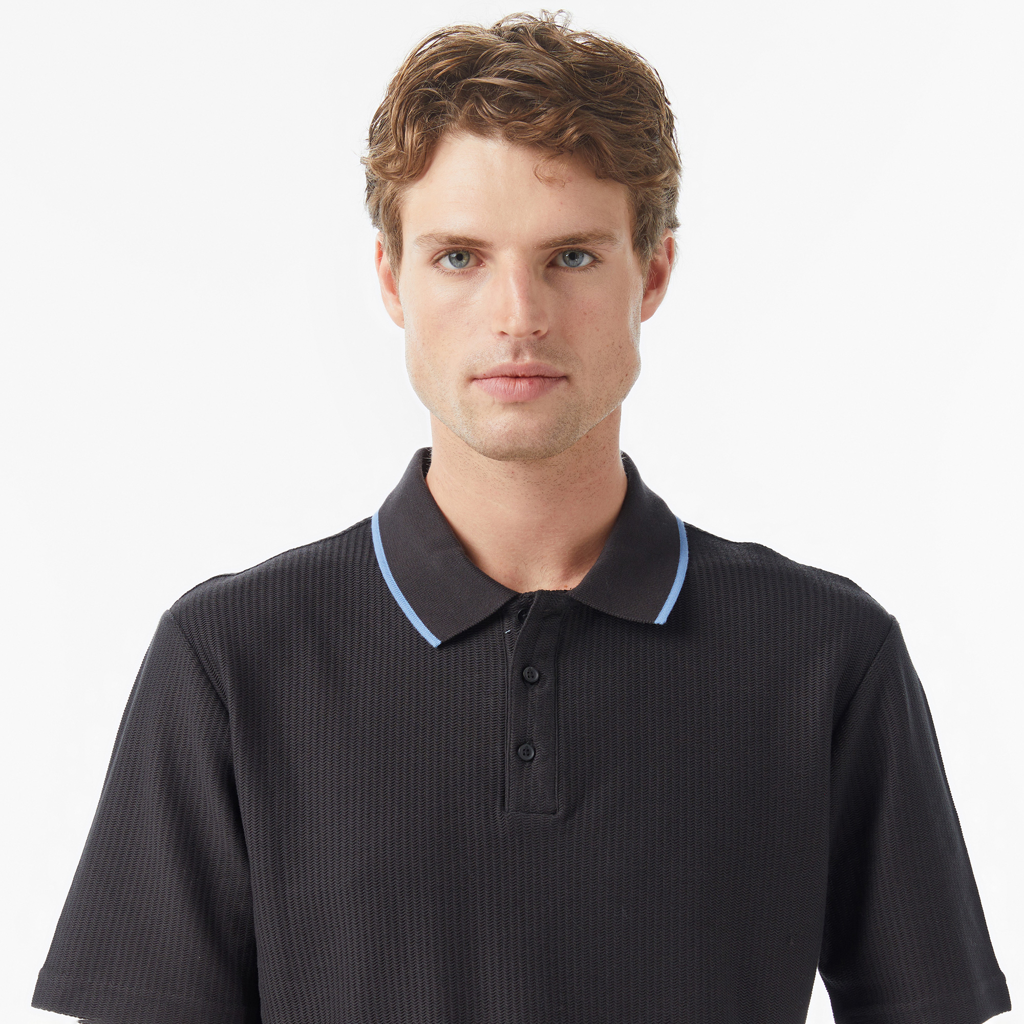  Scotch&Soda Structured Relaxed Fit Erkek Gri Polo