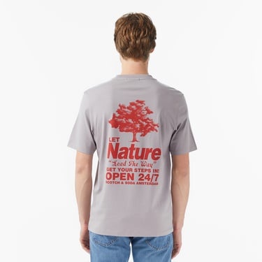  Scotch&Soda Regular Fit Front Back Erkek Gri T-Shirt