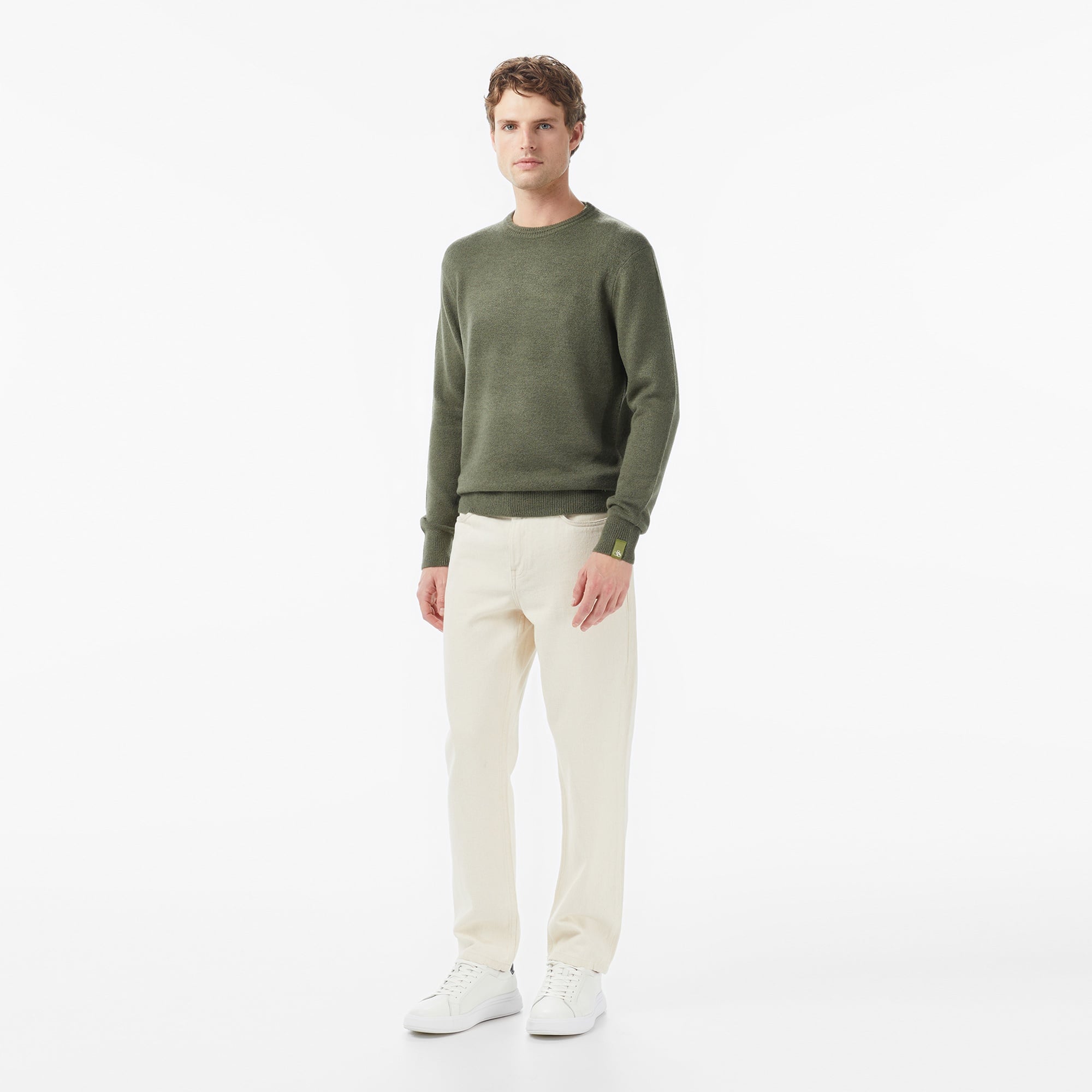 Scotch&Soda Soft Knit Regular Fit Crew Neck Erkek Yeşil Triko