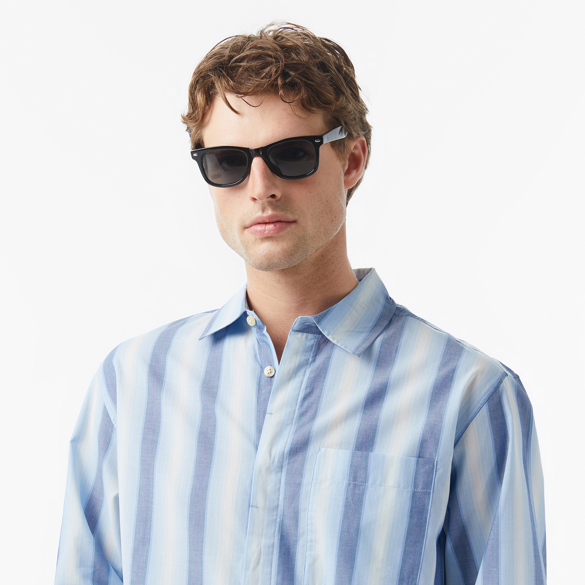 Scotch&Soda Shadow-Stripe Relaxed-Fit Erkek Lacivert Gömlek