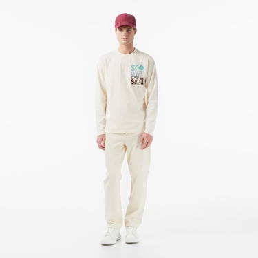  Scotch&Soda Relaxed Fit Artwork Erkek Bej T-Shirt