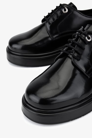  Valmenti Erkek Hakiki Deri Siyah Açma Casual Ayakkabı