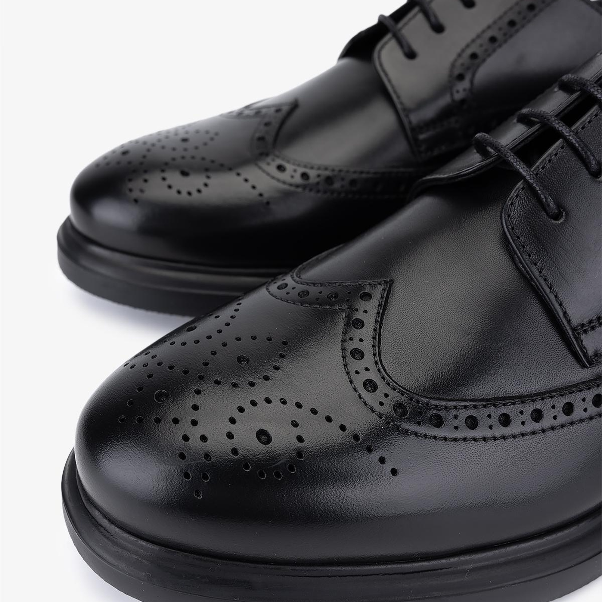 Valmenti Erkek Hakiki Deri Siyah Casual Ayakkabı