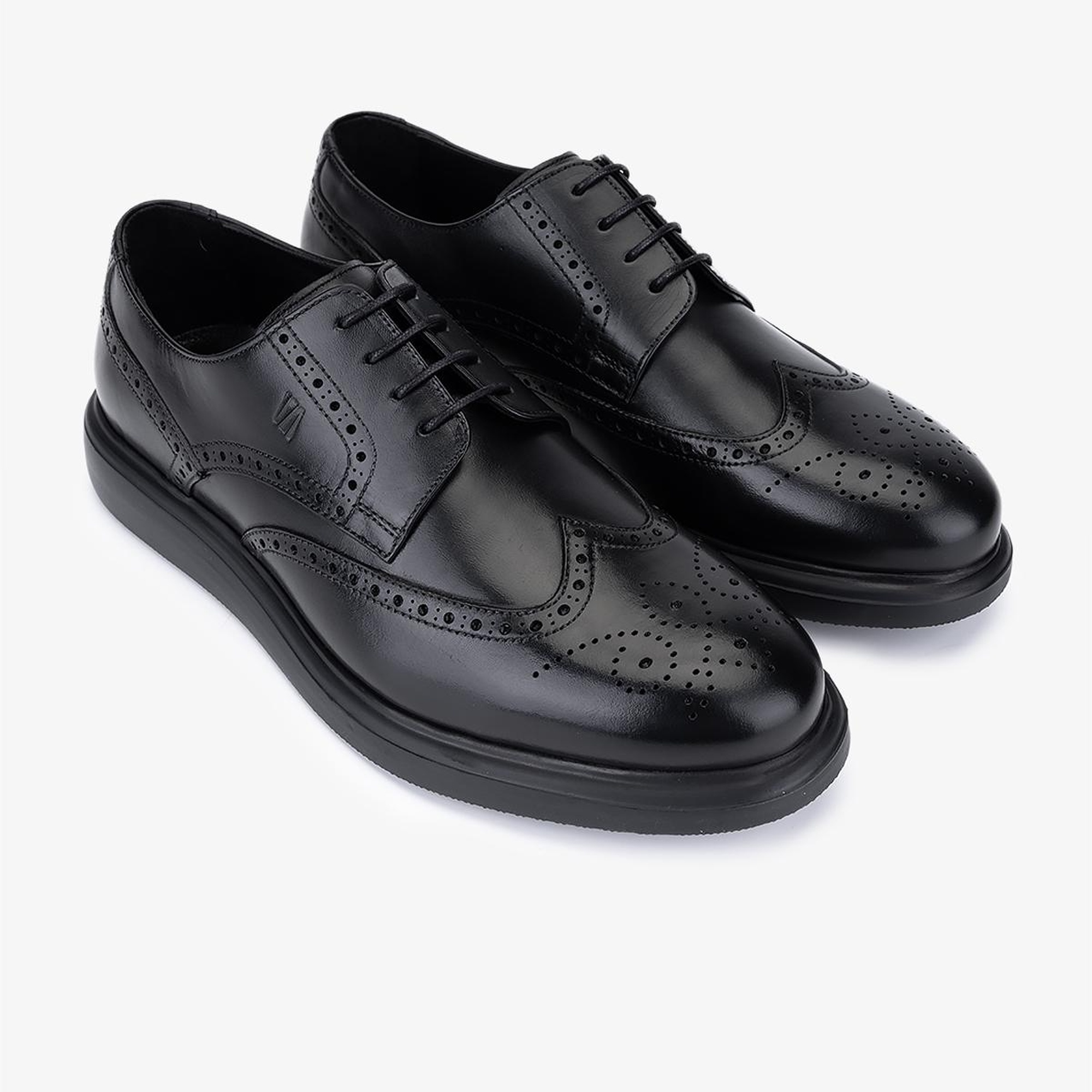 Valmenti Erkek Hakiki Deri Siyah Casual Ayakkabı