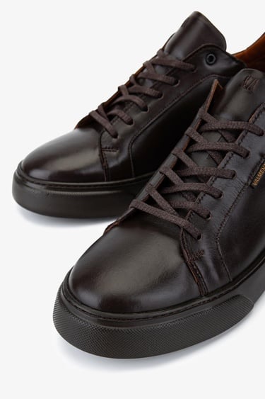  Valmenti Erkek Hakiki Deri Kahverengi Sneakers & Spor Ayakkabı