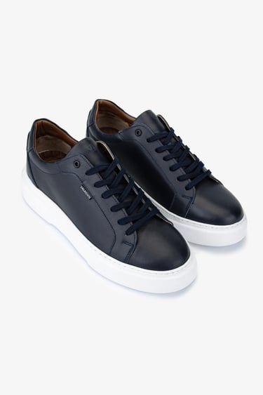  Valmenti Erkek Hakiki Deri Lacivert Sneakers & Spor Ayakkabı