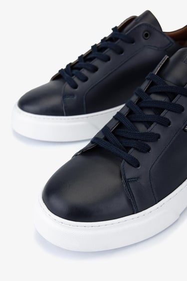  Valmenti Erkek Hakiki Deri Lacivert Sneakers & Spor Ayakkabı