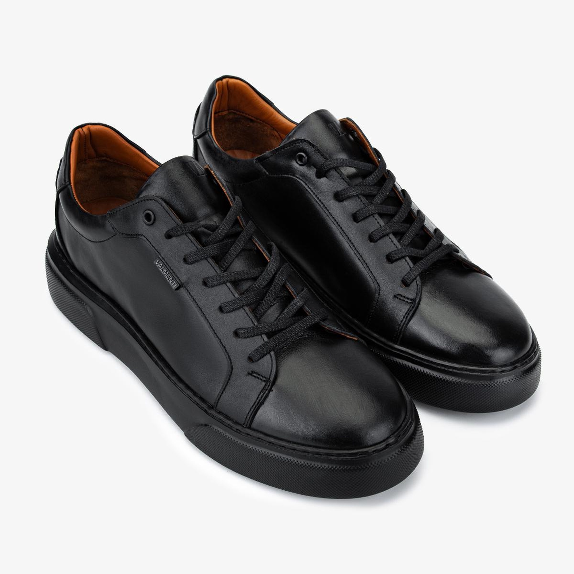 Valmenti Erkek Hakiki Deri Siyah Sneakers & Spor Ayakkabı