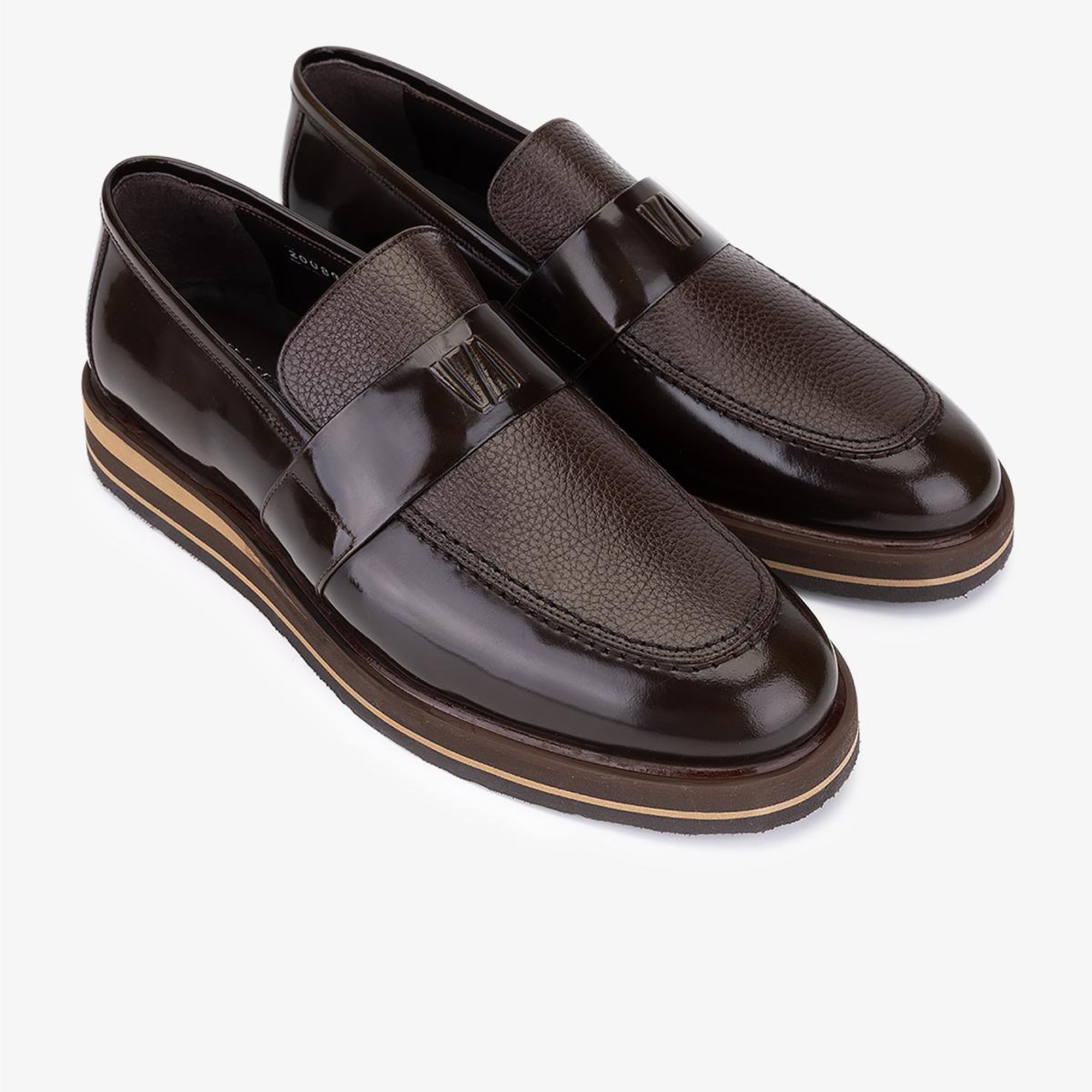 Valmenti Erkek Hakiki Deri Kahverengi Loafer Ayakkabı