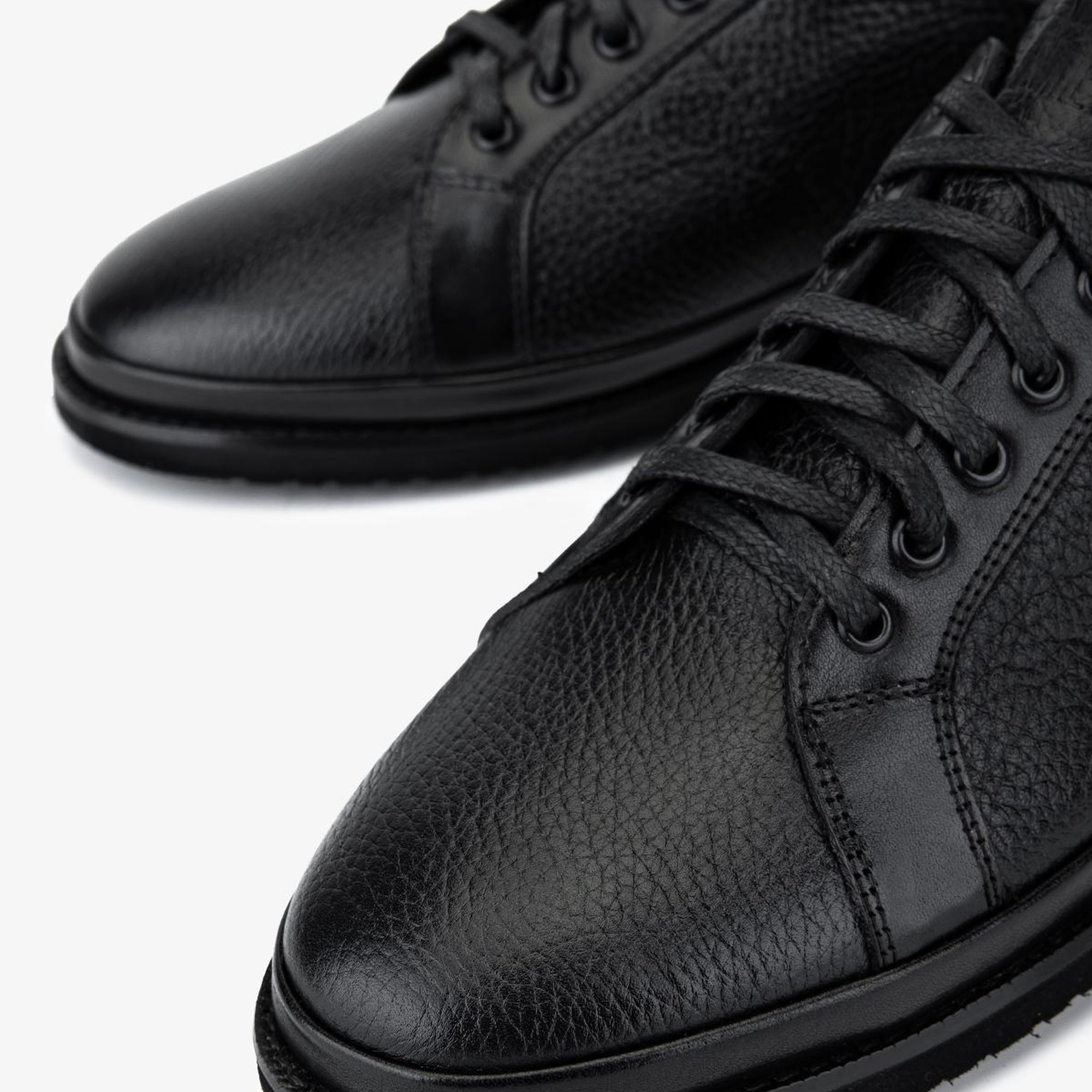 Valmenti Erkek Hakiki Deri Siyah Floter Casual Ayakkabı