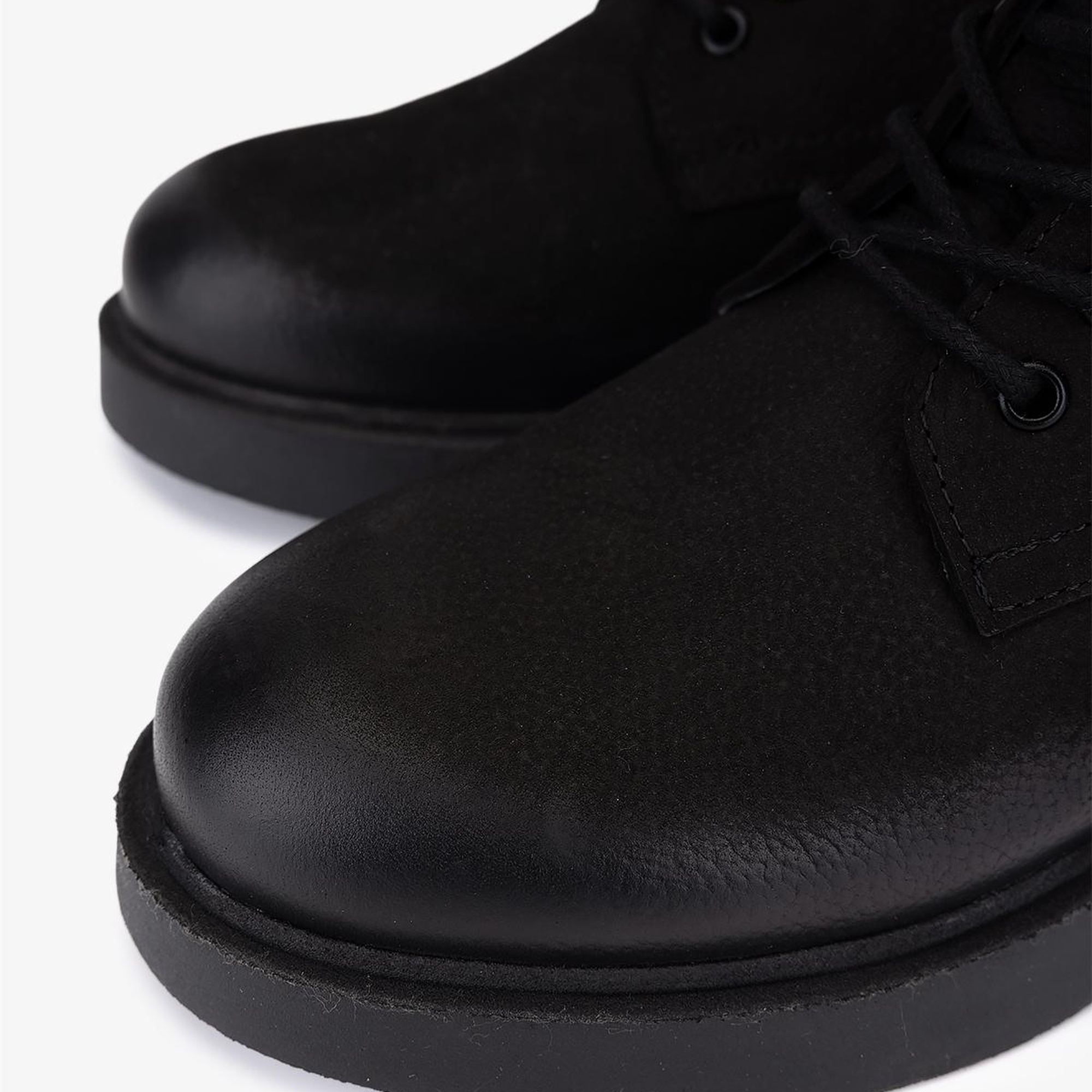 Valmenti Kadın Hakiki Deri Siyah Nubuk Düz Bot