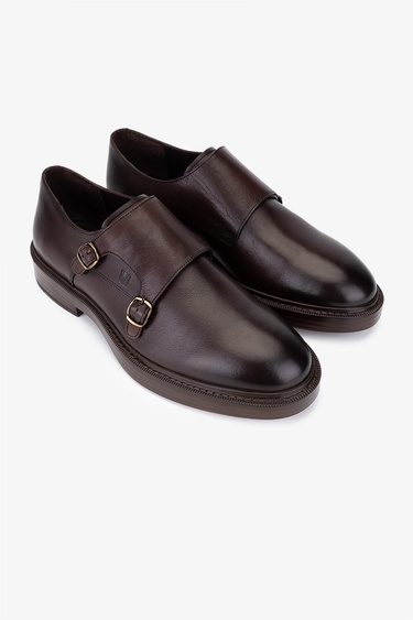  Valmenti Erkek Hakiki Deri Kahverengi Casual Ayakkabı