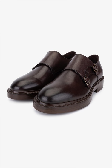 Valmenti Erkek Hakiki Deri Kahverengi Casual Ayakkabı