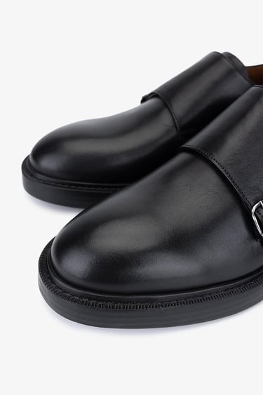  Valmenti Erkek Hakiki Deri Siyah Casual Ayakkabı