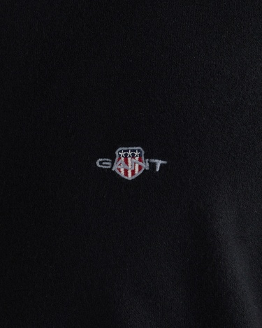  GANT Erkek Siyah Standart Fit Bisiklet Yaka Triko