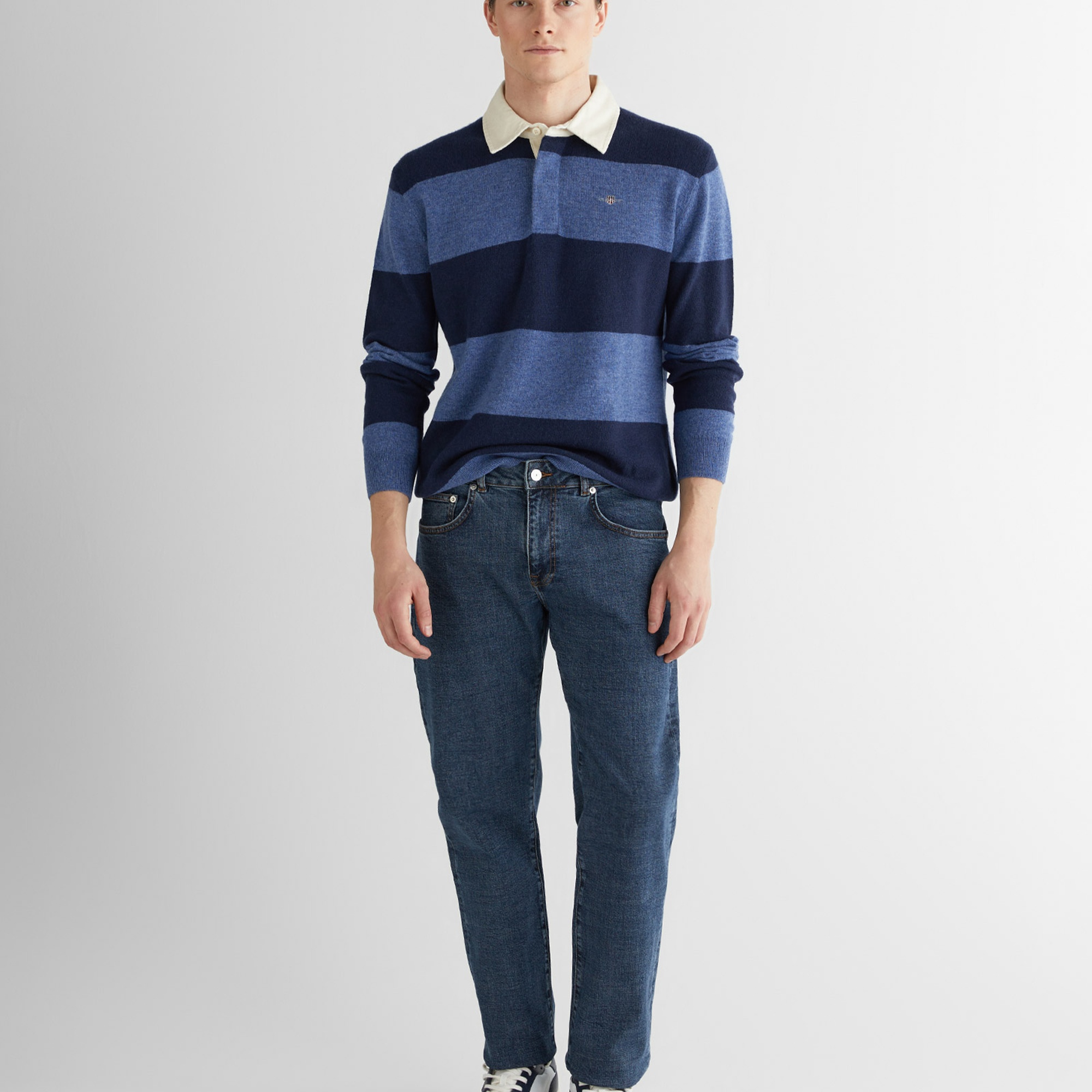 GANT Erkek Lacivert Regular Fit Polo Yaka Triko