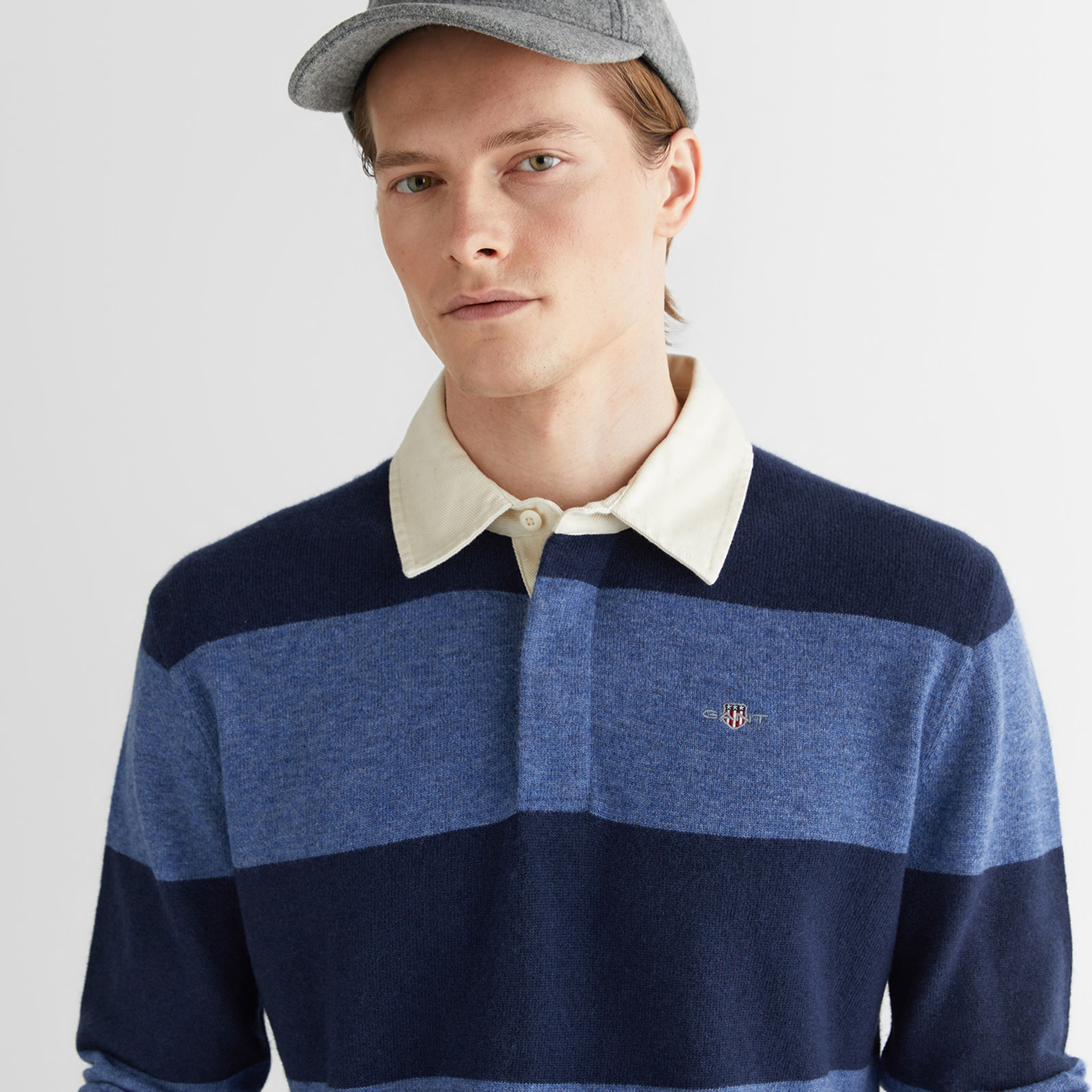 GANT Erkek Lacivert Regular Fit Polo Yaka Triko