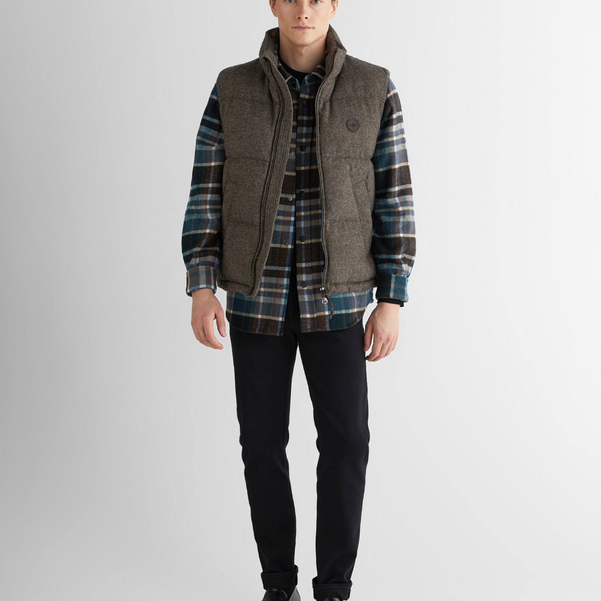 GANT Erkek Kahverengi Standart Fit  Yelek