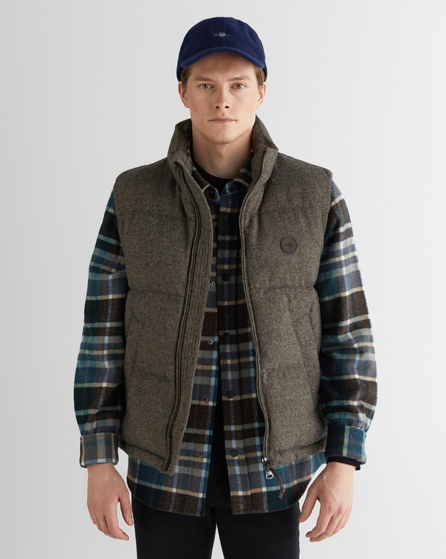  GANT Erkek Kahverengi Standart Fit  Yelek