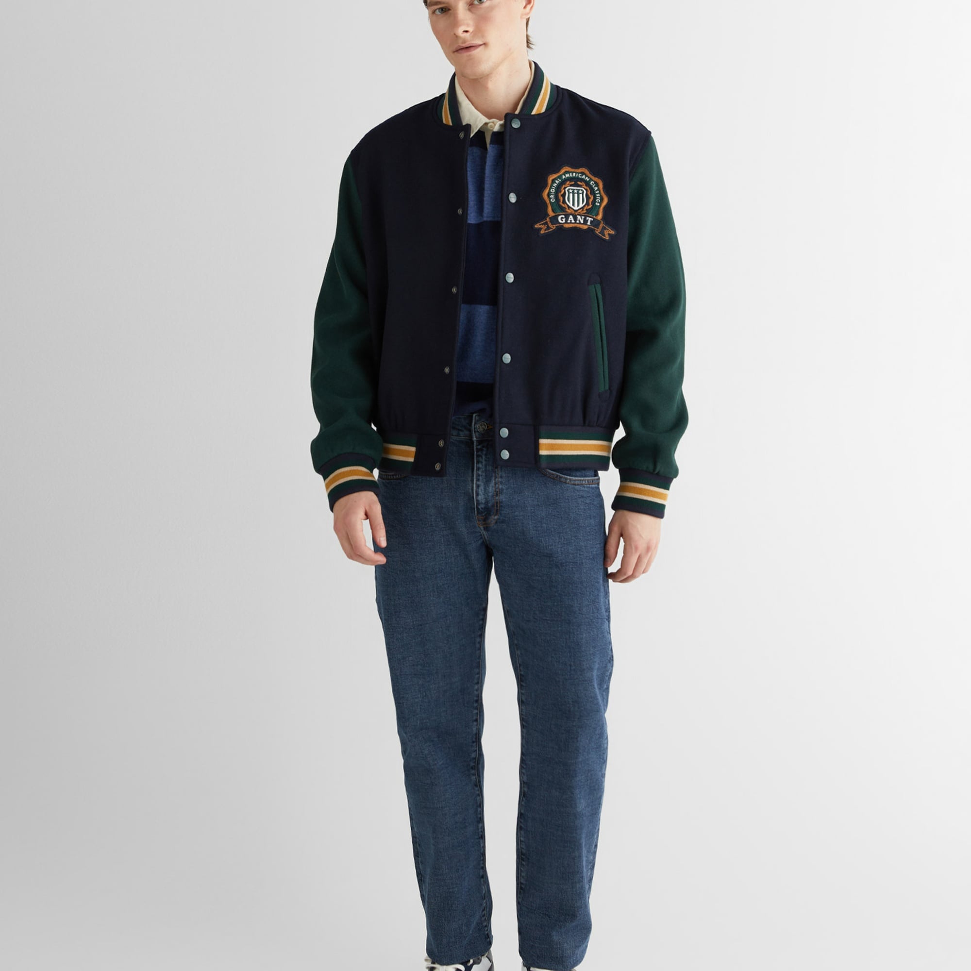 GANT Erkek Lacivert Standart Fit Mont