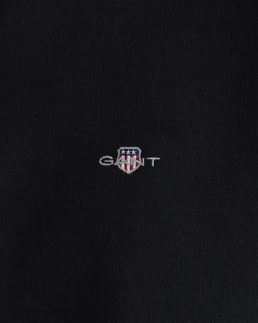  GANT Erkek Siyah Relaxed Fit Yarım Fermuarlı Sweatshirt