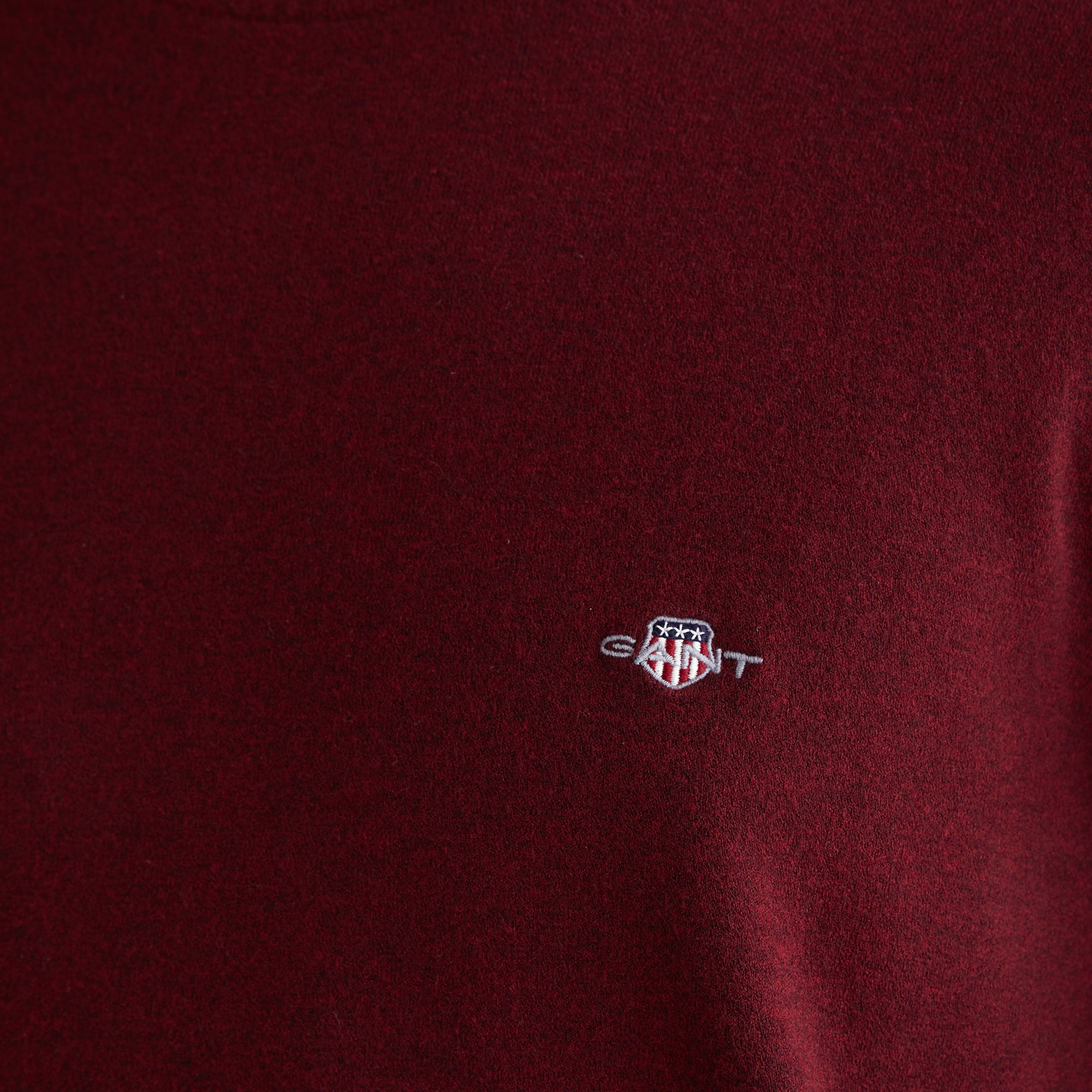 GANT Erkek Bordo Standart Fit Bisiklet Yaka Triko