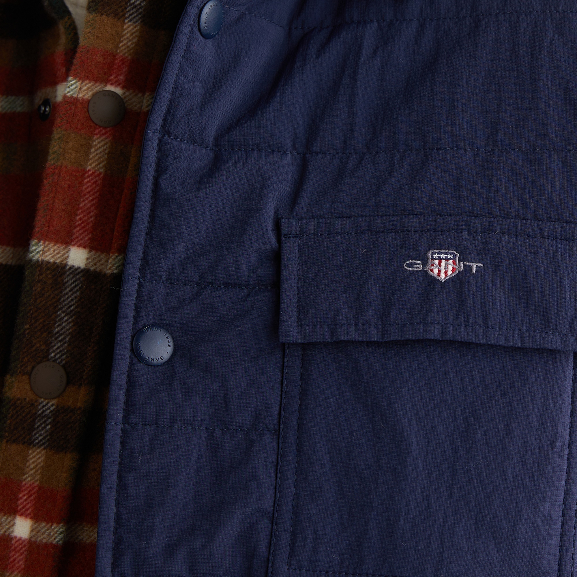 GANT Erkek Lacivert Standart Fit Mont