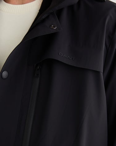  GANT Erkek Siyah Standart Fit Kapüşonlu Mont