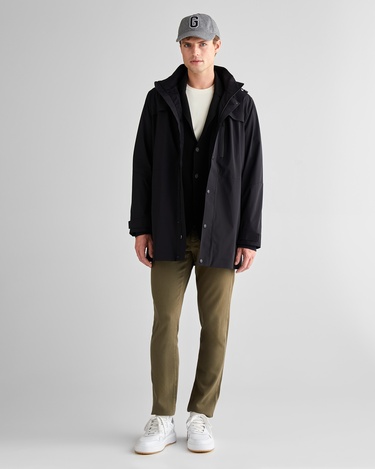  GANT Erkek Siyah Standart Fit Kapüşonlu Mont