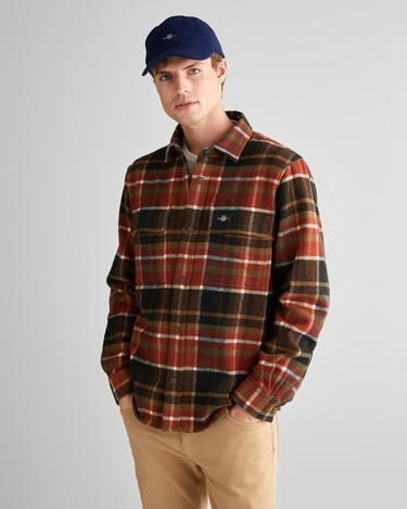  GANT Erkek Mavi Ekoseli Ceket