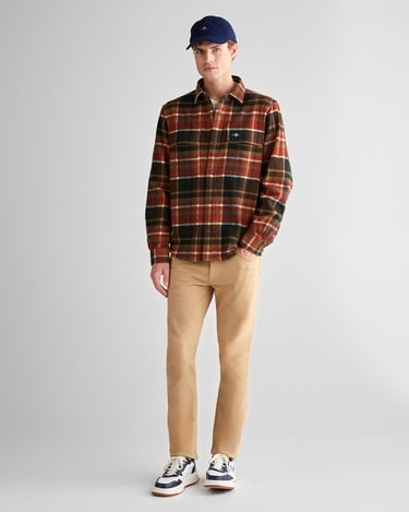  GANT Erkek Mavi Ekoseli Ceket