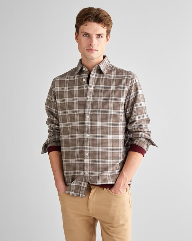  GANT Erkek Beyaz Regular Fit Bisiklet Yaka Gömlek