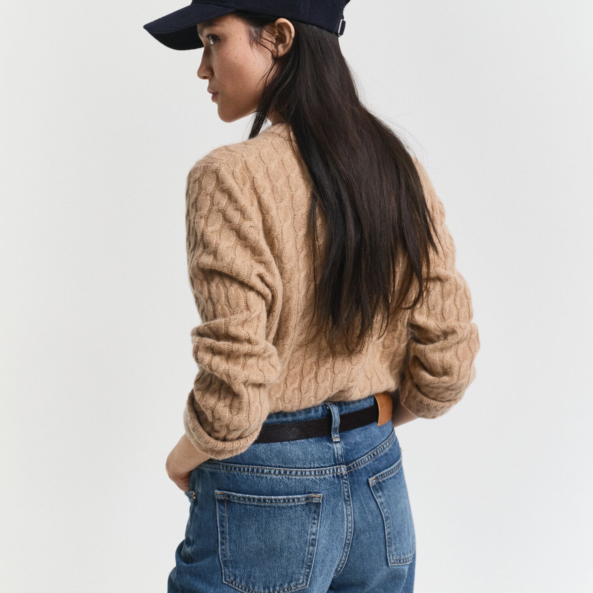 GANT Kadın Kahverengi Regular Fit Triko