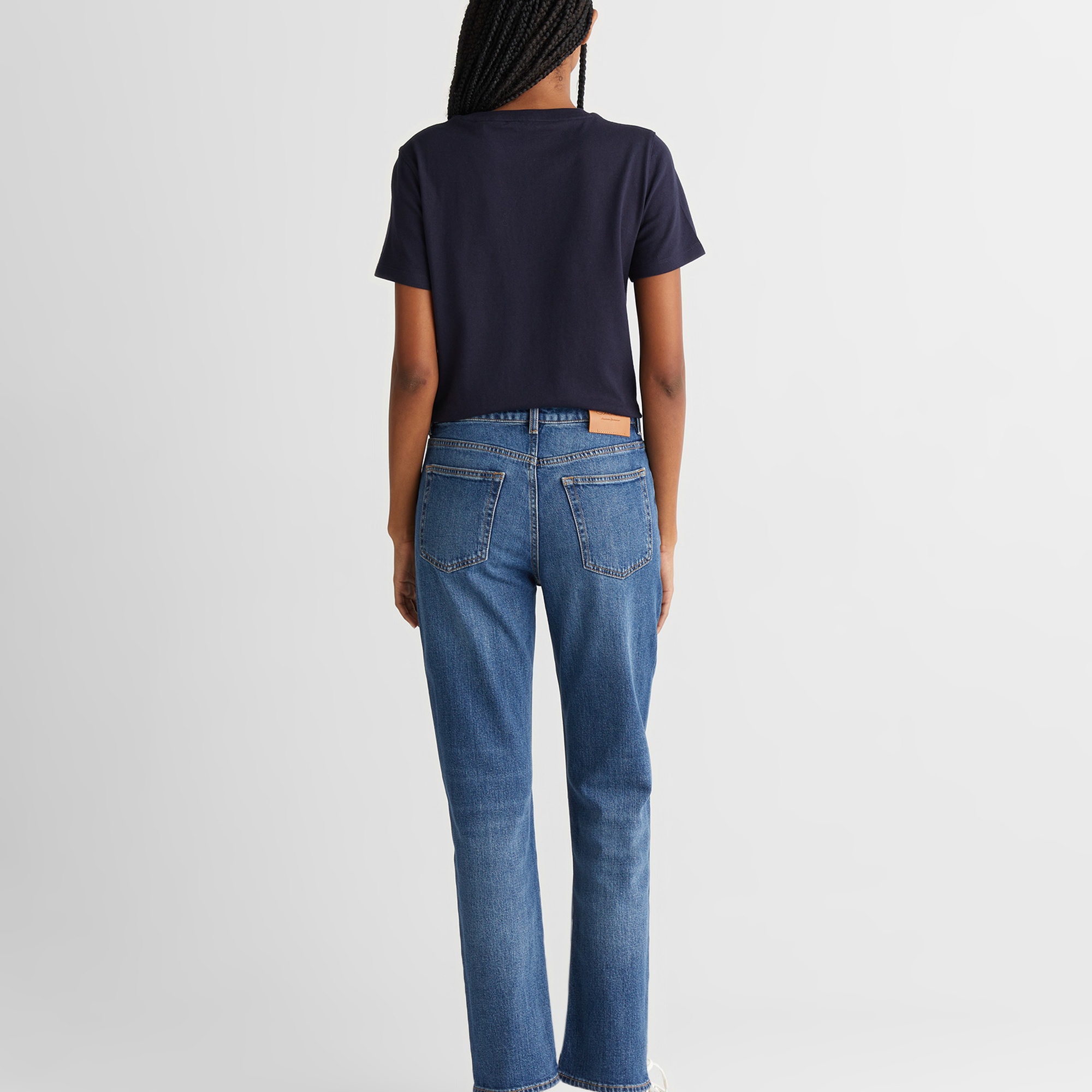 GANT Kadın Mavi Straight Fit  Pantolon