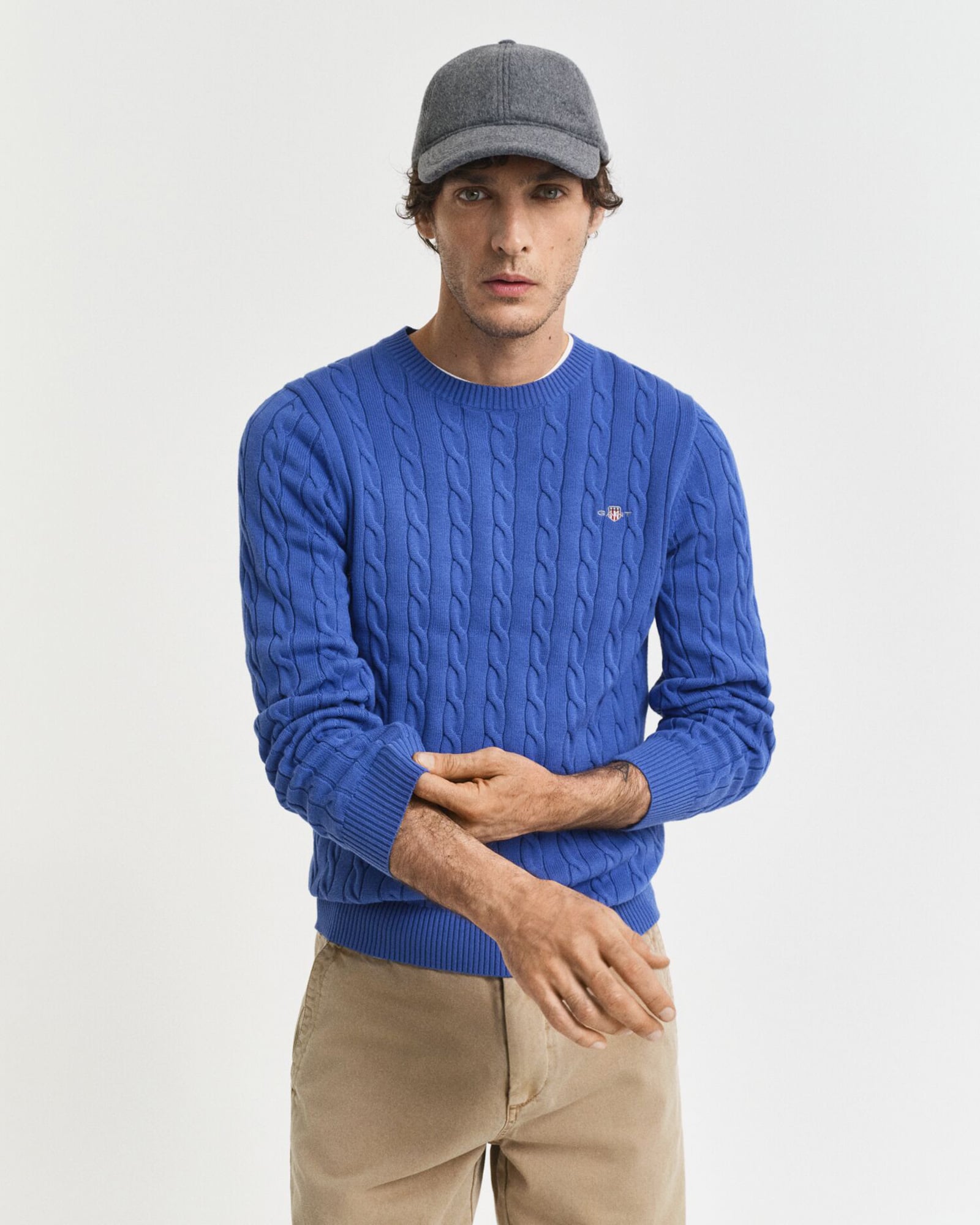  GANT Erkek Mavi Regular Fit Triko