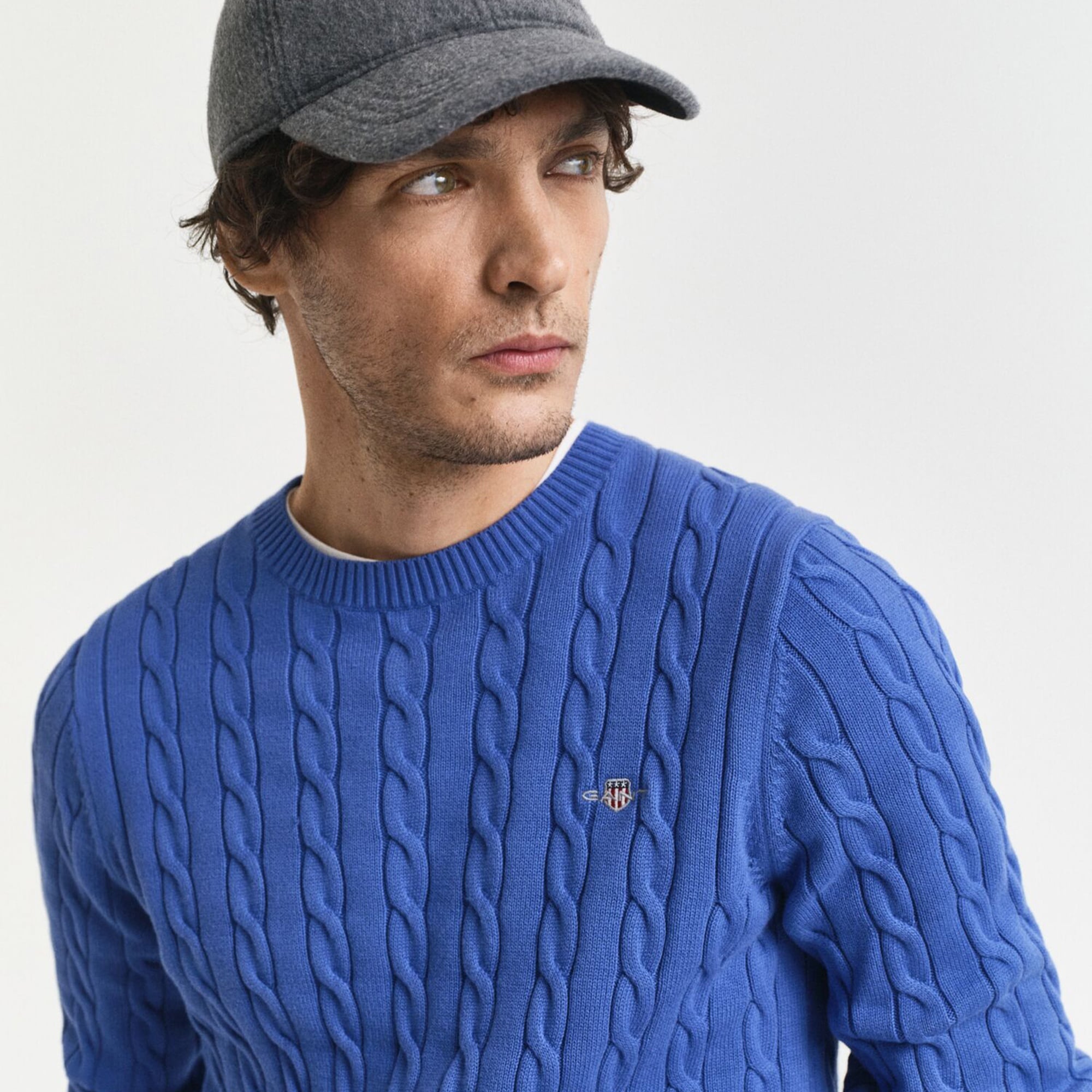 GANT Erkek Mavi Regular Fit Triko