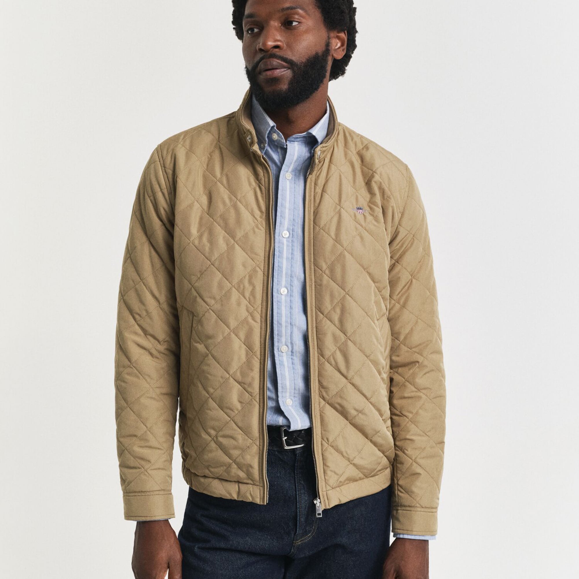 GANT Erkek Bej Regular Fit Fermuarlı Mont