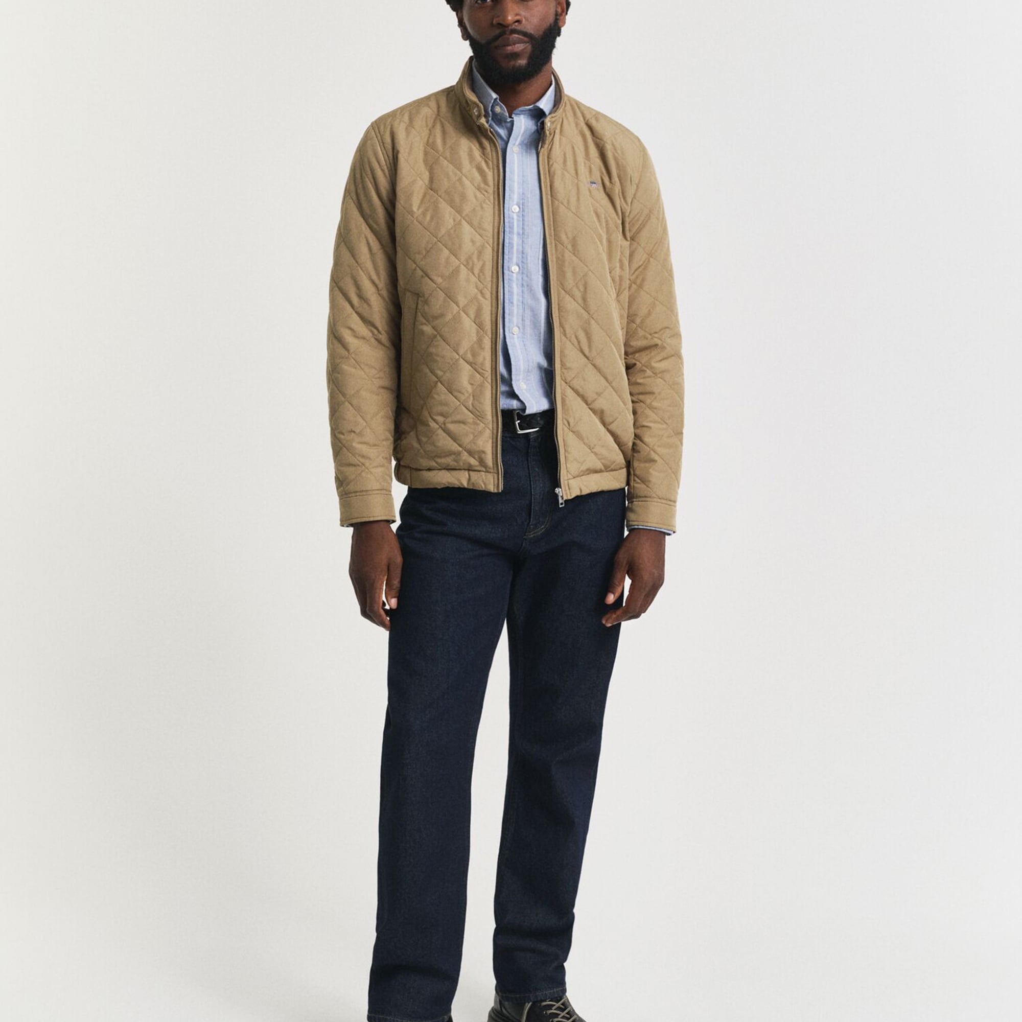 GANT Erkek Bej Regular Fit Fermuarlı Mont