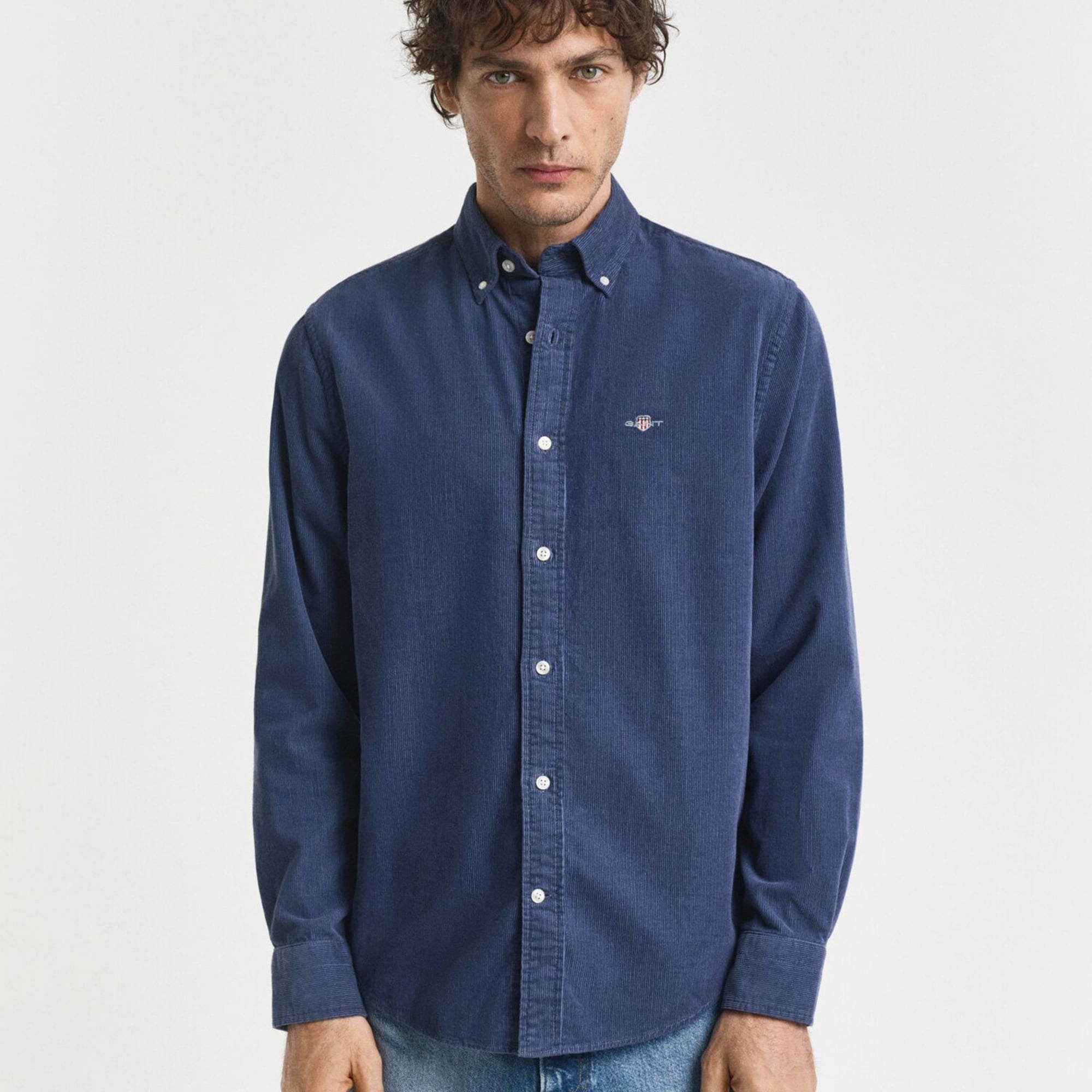 GANT Erkek Mavi Regular Fit Düğmeli Gömlek