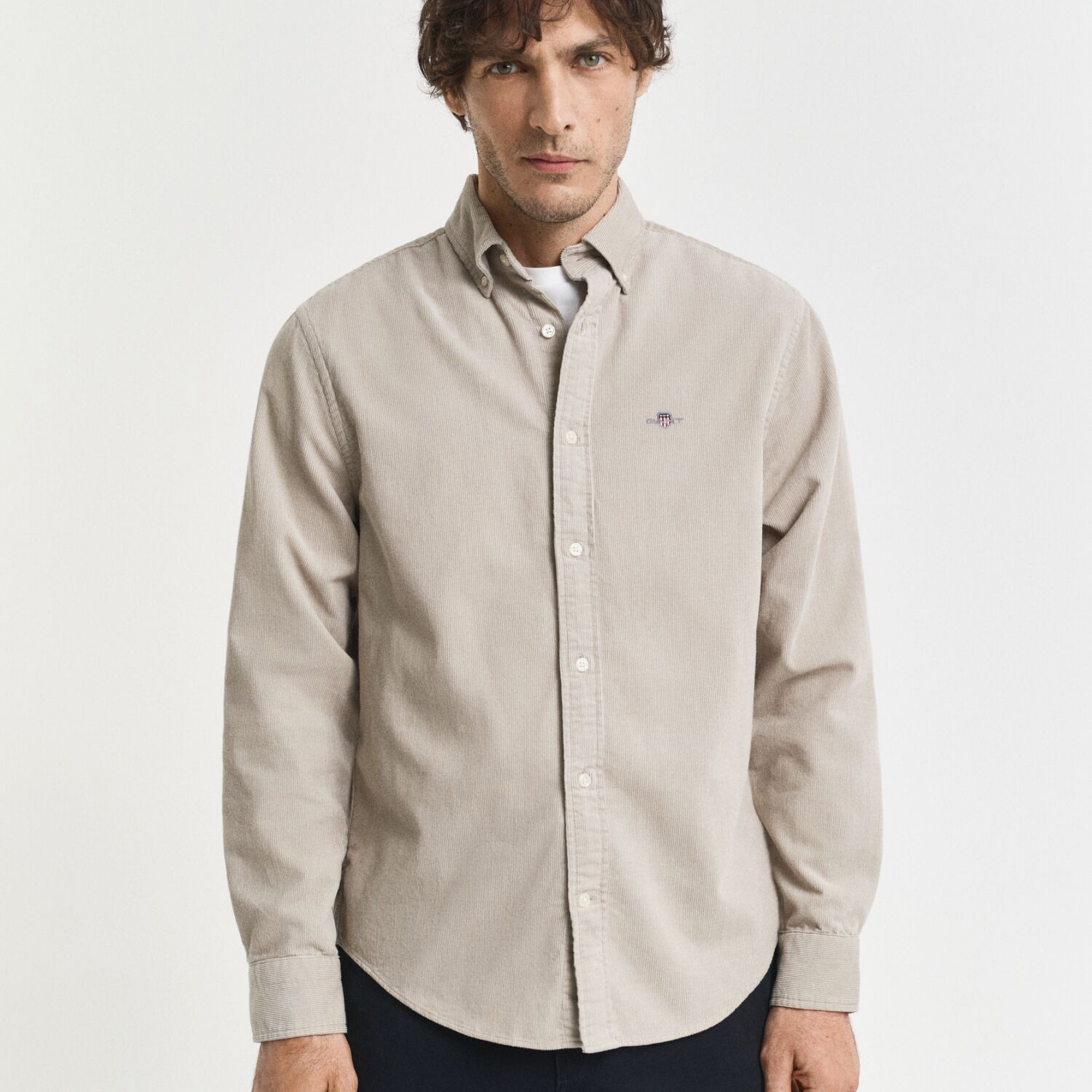 GANT Erkek Bej Regular Fit Düğmeli Gömlek