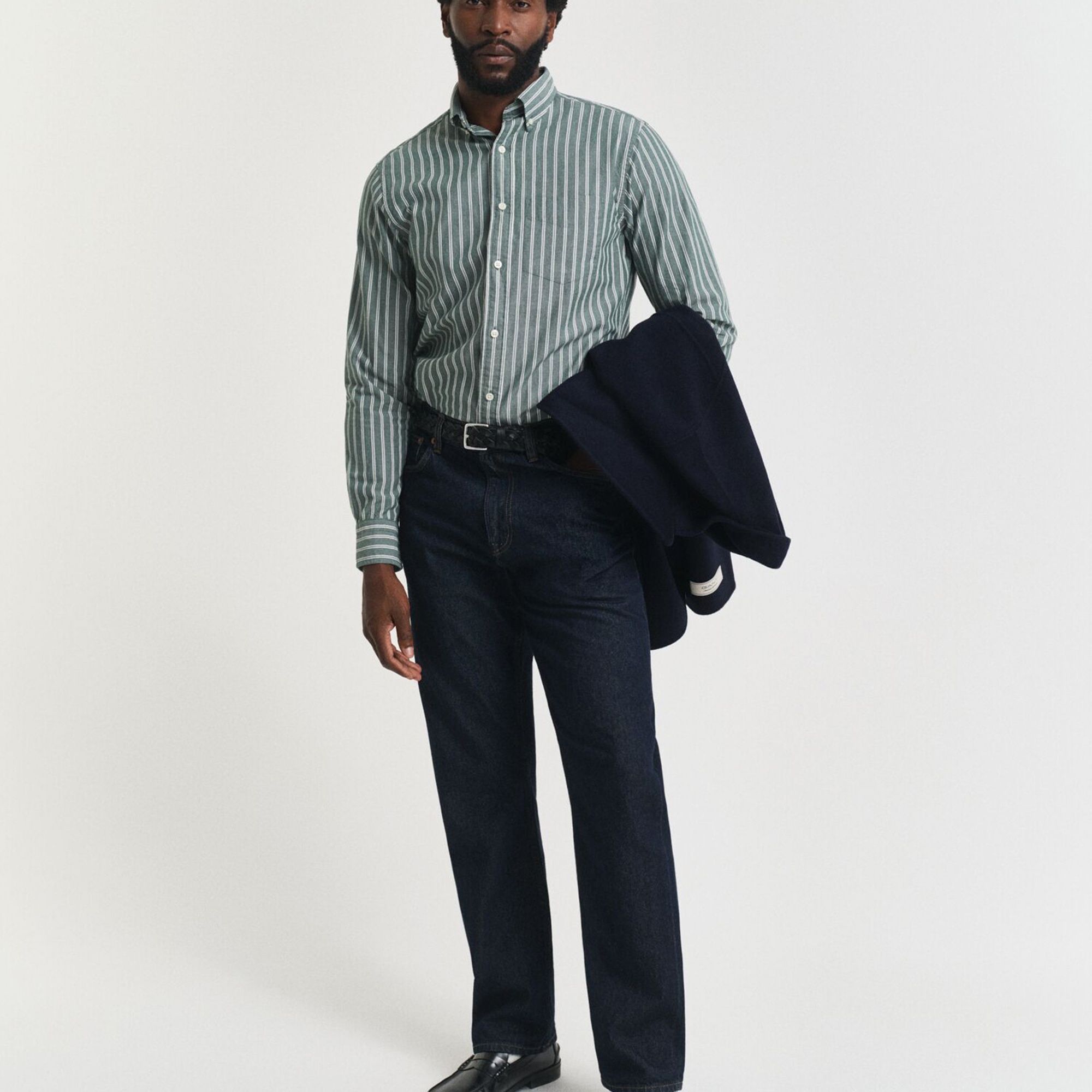 GANT Erkek Yeşil Regular Fit Düğmeli Gömlek