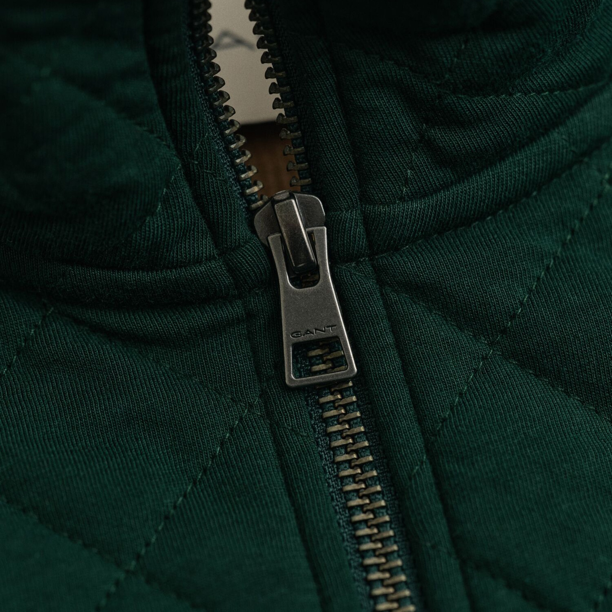 GANT Erkek Yeşil Regular Fit Fermuarlı Sweatshirt