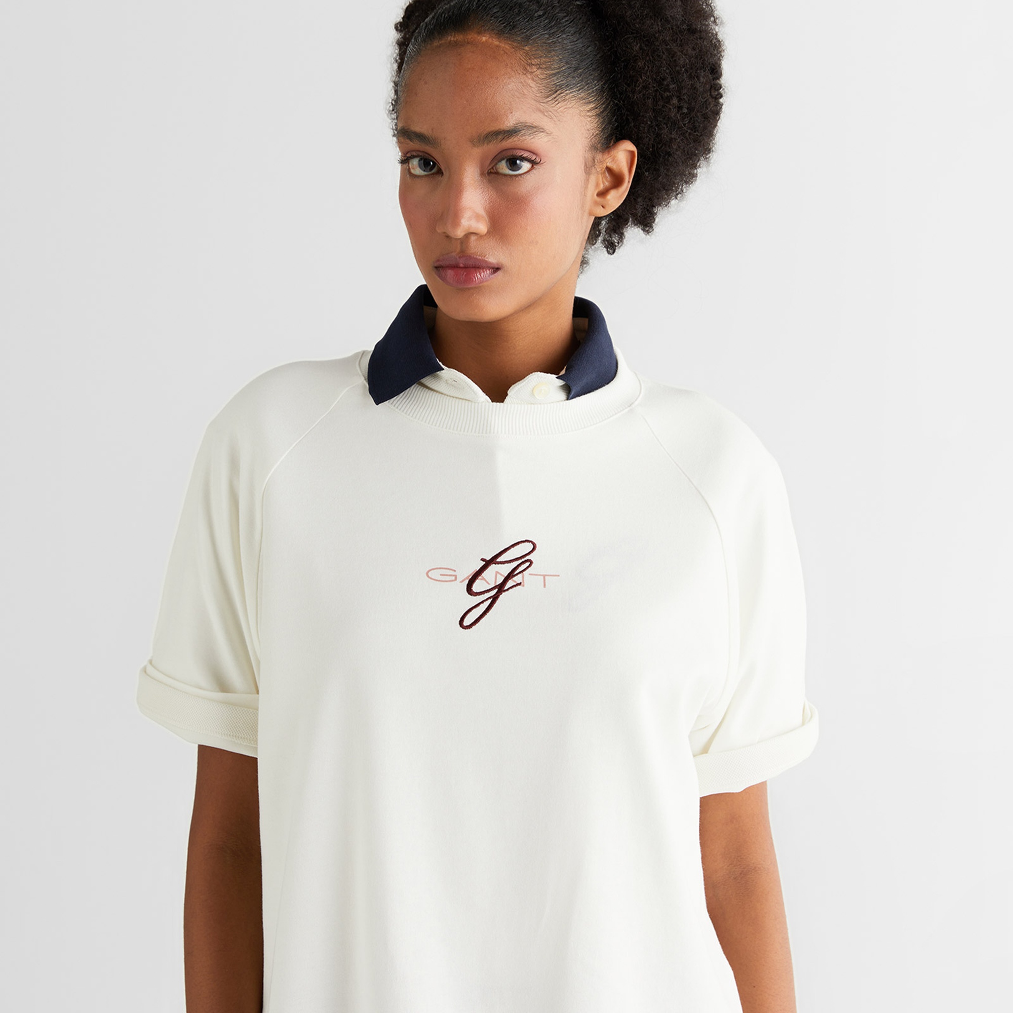 GANT Kadın Krem Relaxed Fit T-Shirt