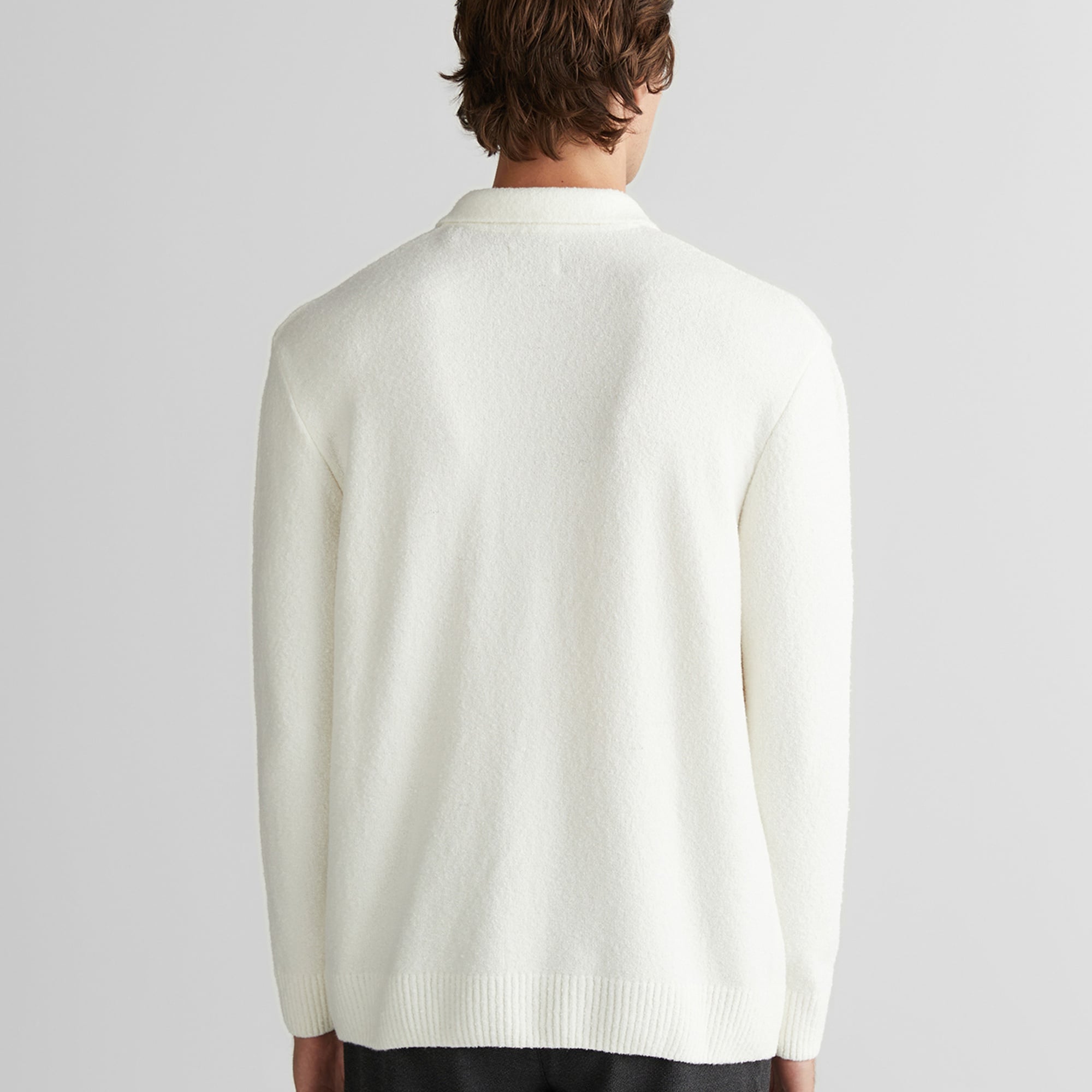 GANT Erkek Beyaz Relaxed Fit Fermuarlı Triko