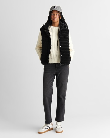  GANT Kadın Siyah Regular Fit Yelek