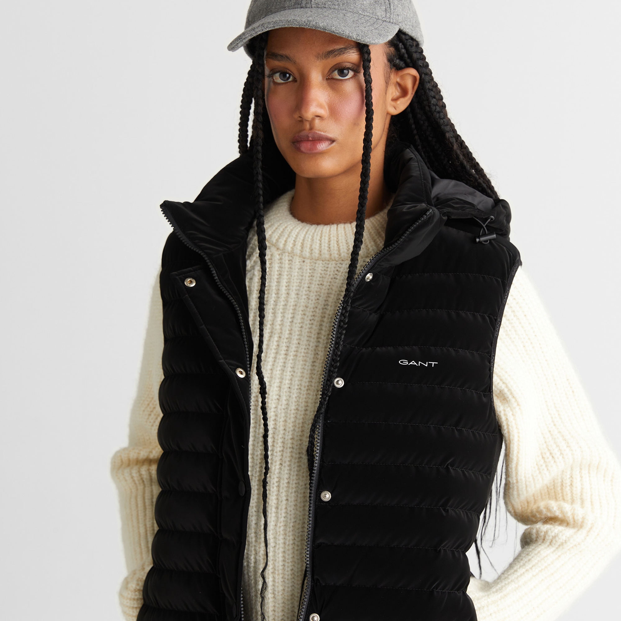 GANT Kadın Siyah Regular Fit Yelek