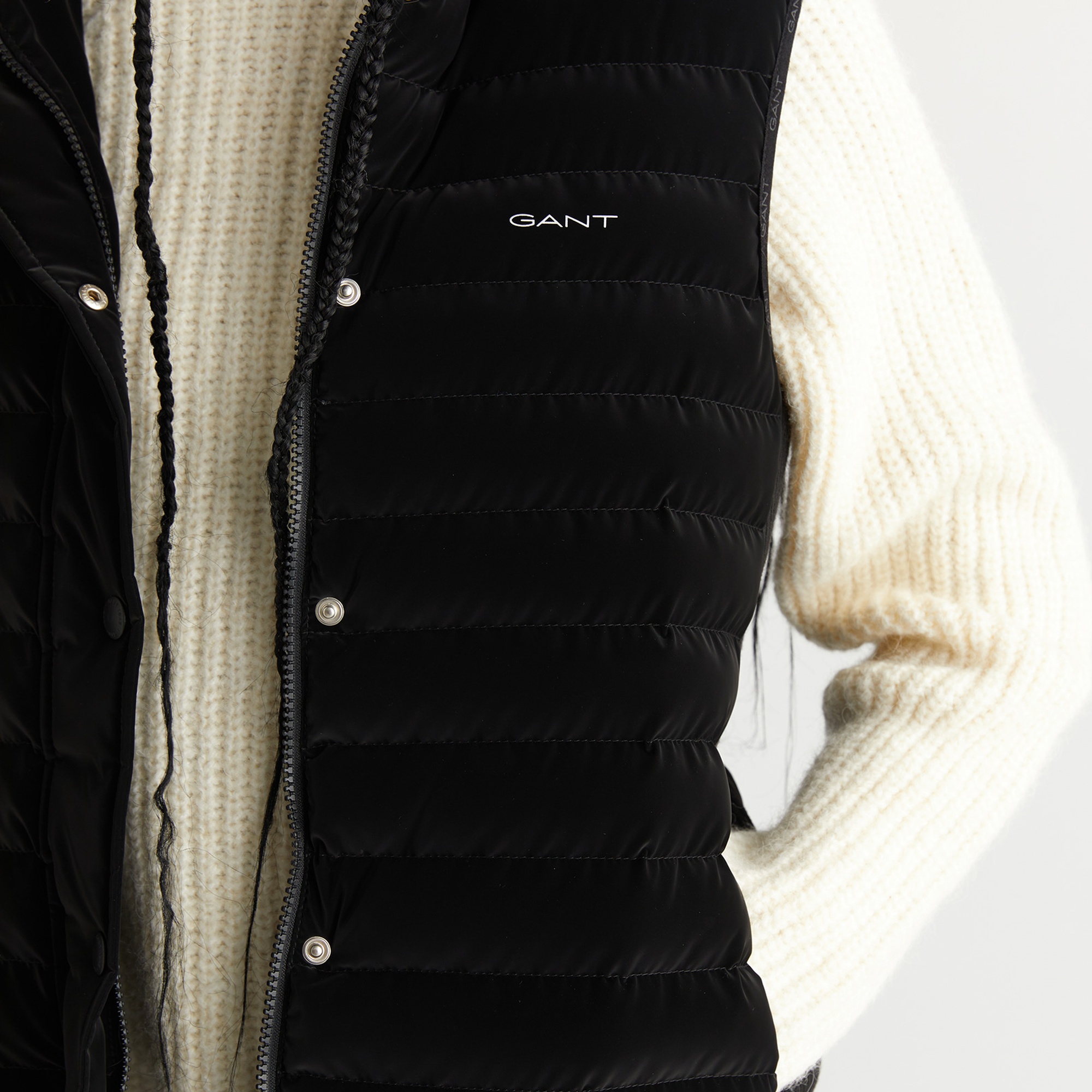 GANT Kadın Siyah Regular Fit Yelek