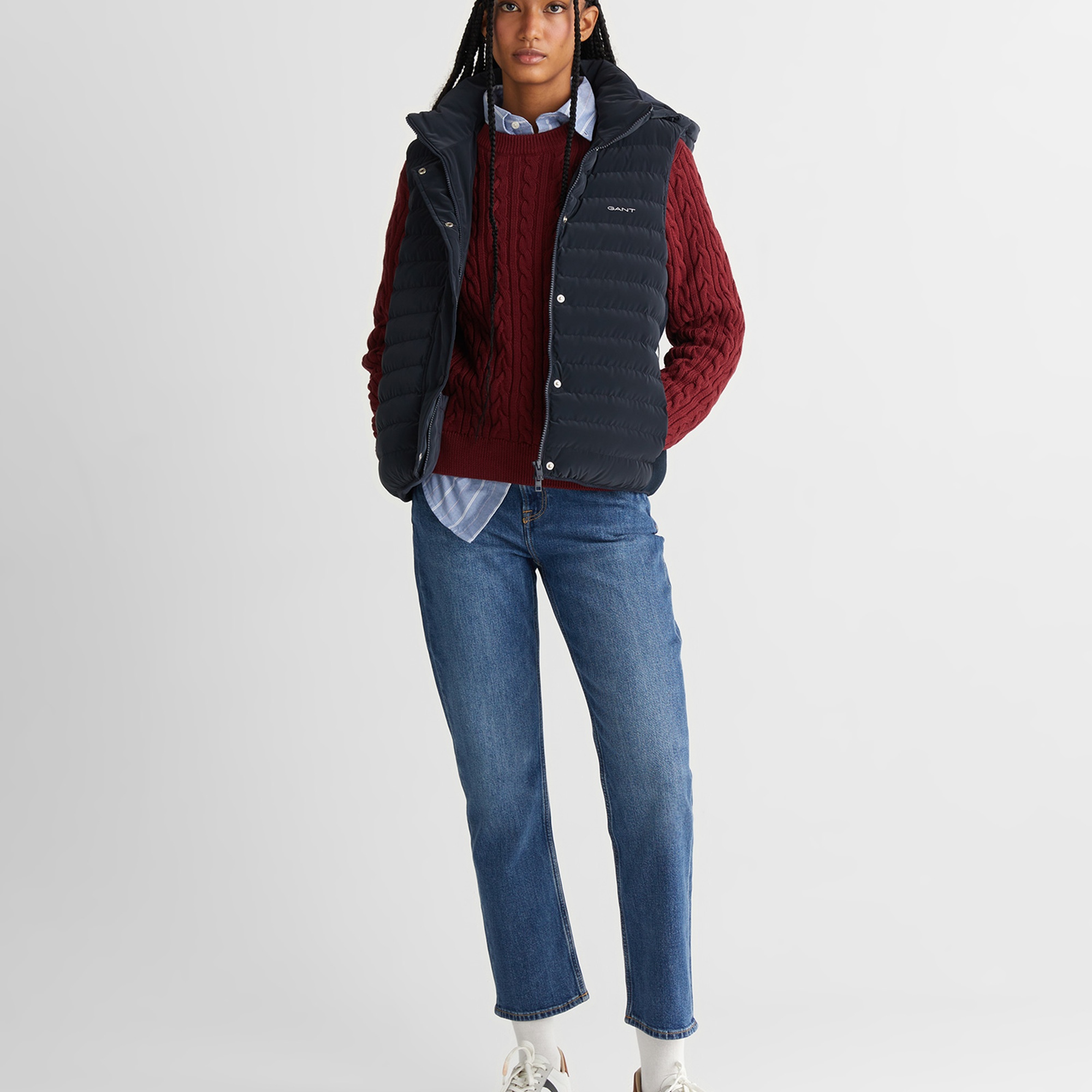 GANT Kadın Lacivert Regular Fit  Yelek