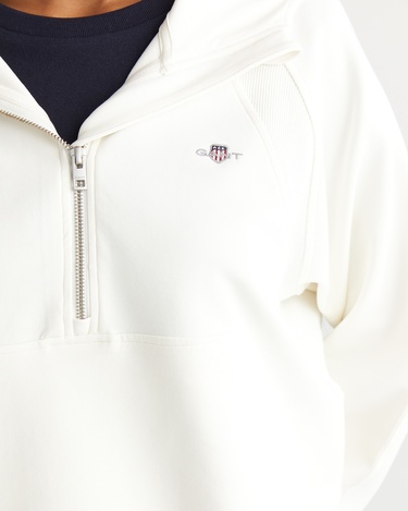  GANT Kadın Beyaz Regular Fit Kapüşonlu Sweatshirt